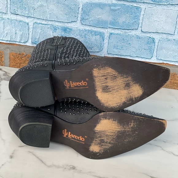 Laredo cowboy boots studded size 9.5 - Picture 7 of 10